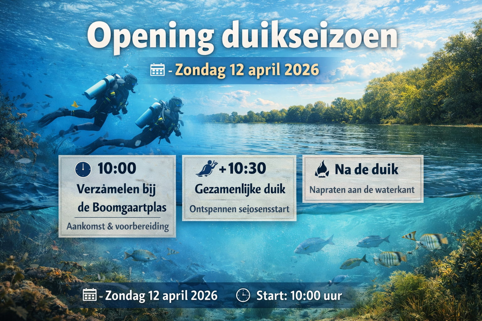Opening duikseizoen – Zondag 12 april 2026
