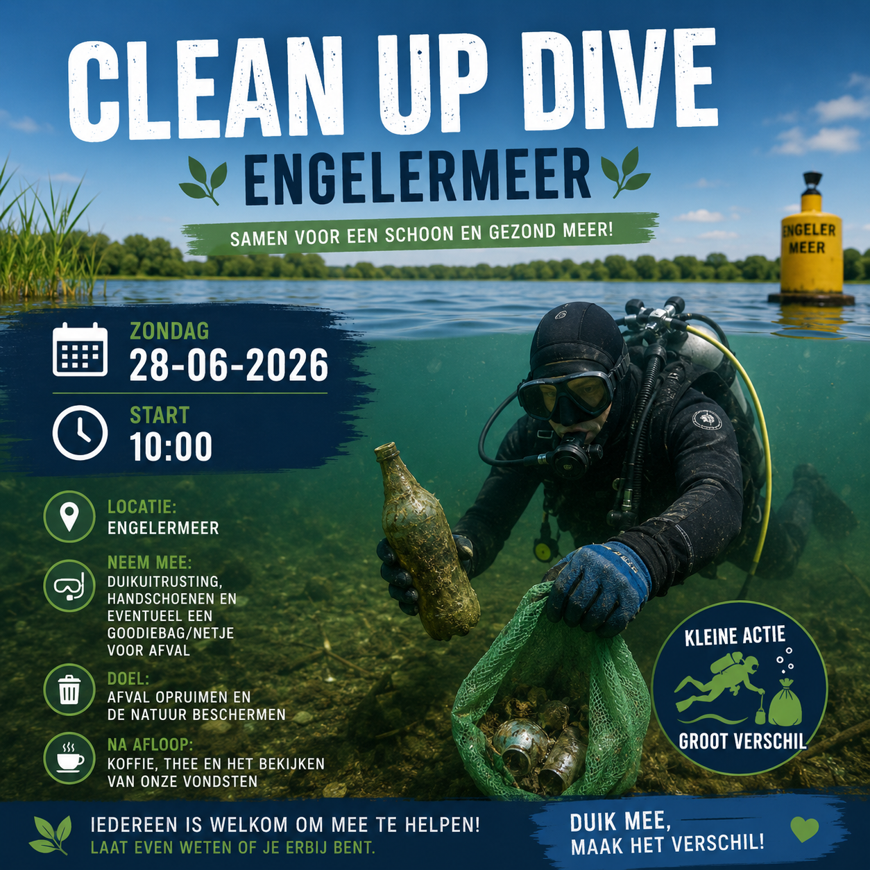 🌍 Clean Up Dive – Engelermeer 🌍 zondag 28-06-2026