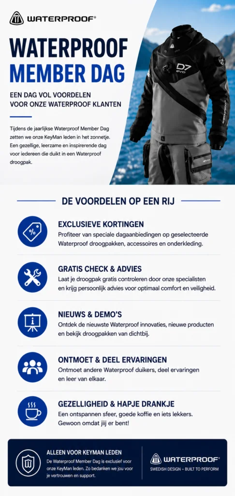 Waterproof Member Dag voor Waterproof droogpakduikers